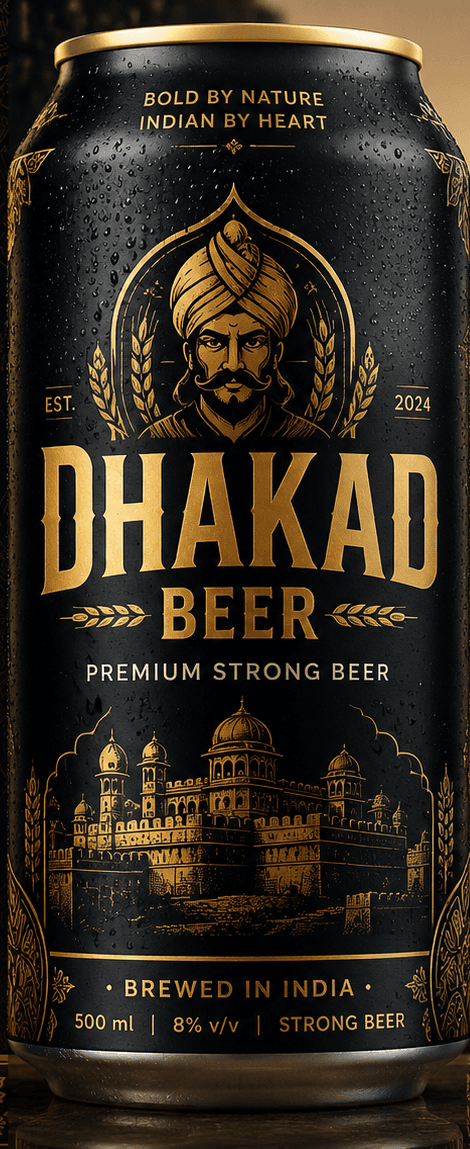 Dhakad Beer — premium strong beer, brewed in the Himalayas